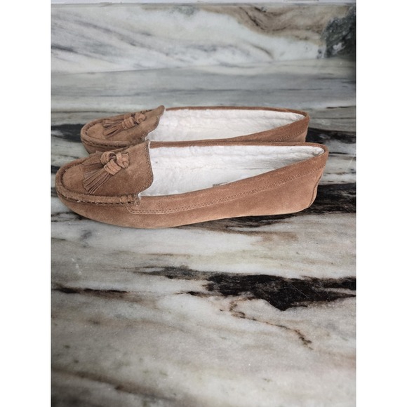 Jack Rogers Melnick Tassel Suede Moccasin Loafers Sherpa Lining Size 8.5B Narrow - Picture 8 of 14